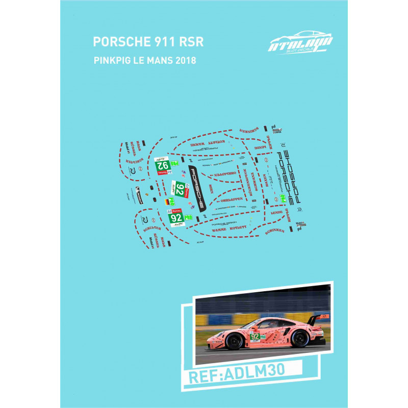Porsche 991 RSR Pinkpig Le Mans 2018