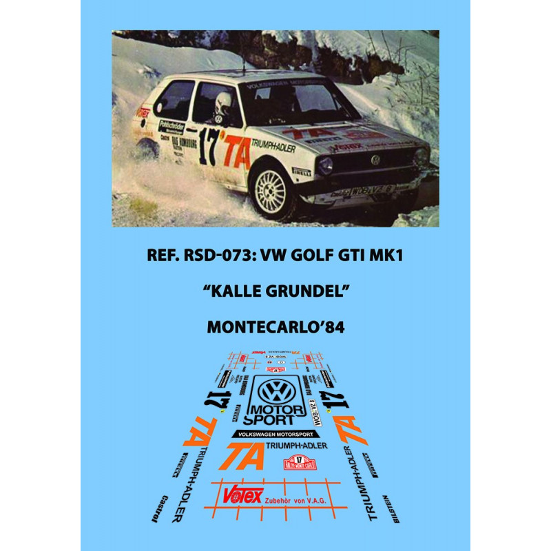 Volkswagen Golf GTI Grundel Montecarlo 1984