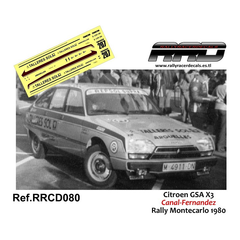 Citroen GSA X3 Canal-Fernandez Rally Montecarlo 1980