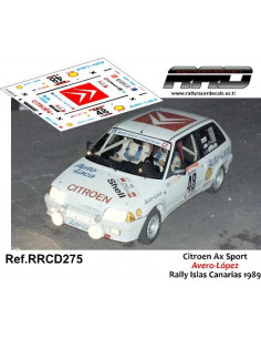 Citroen AX GTI Avero-López Rally Islas Canarias 1989