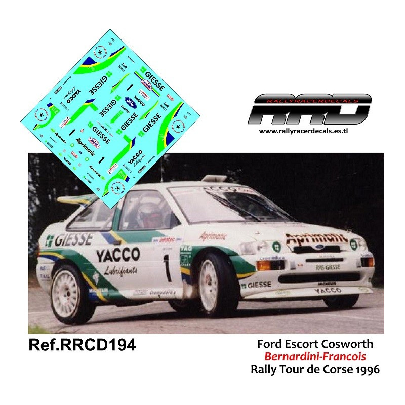 Ford Escort Cosworth Bernardini-Francois Rally Tour de Corse 1996