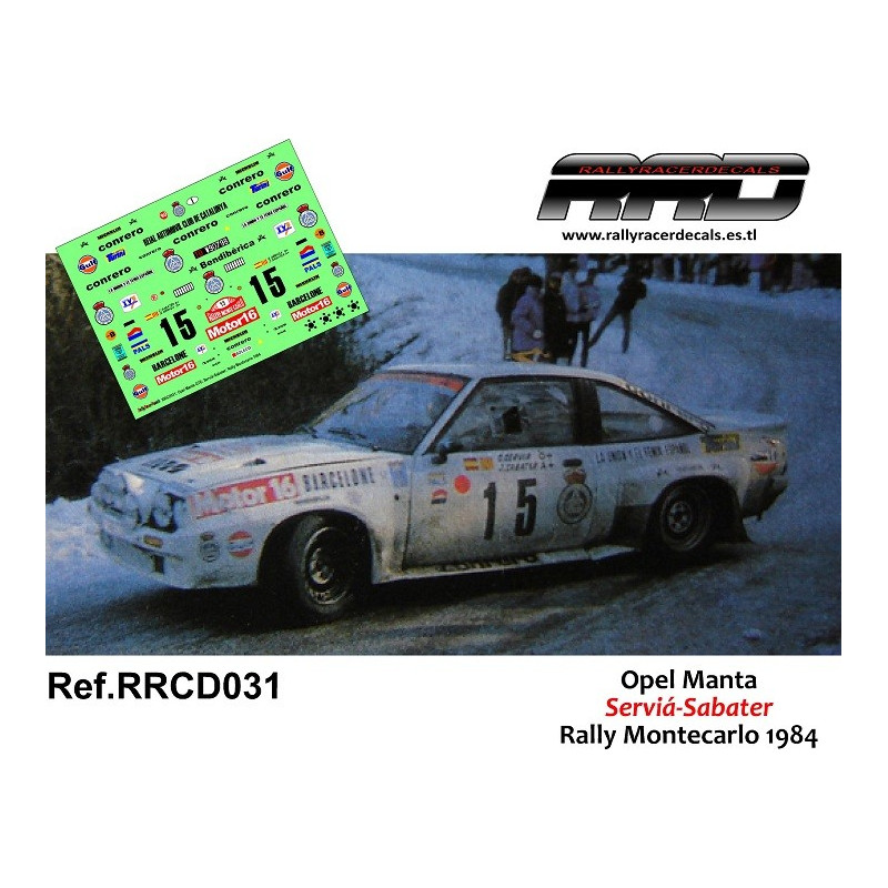 Opel Manta Servia-Sabater Rally Montecarlo 1984