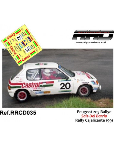 Peugeot 205 Rallye Saiz-Del Barrio Rally Cajalicante 1991