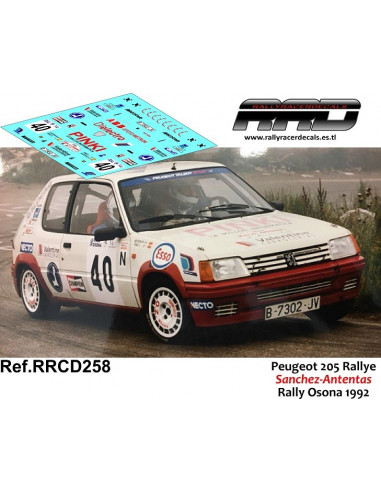 Peugeot 205 Rallye Sanchez-Antentas Rally Osona 1992