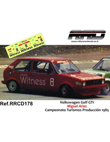 Volkswagen Golf GTI Arias Campeonato Turismos Produccion 1985