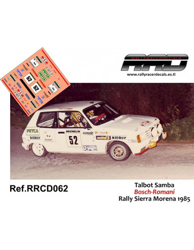 Talbot Samba Bosch-Romani Rally Sierra Morena 1985