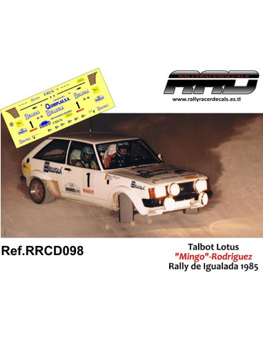 Talbot Lotus Mingo-Rodriguez Rally Igualada 1985
