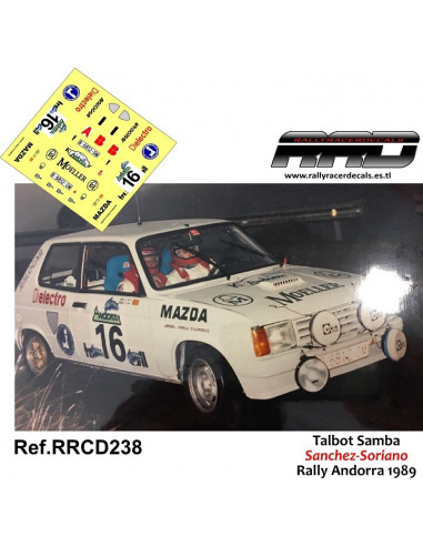 Talbot Samba Sanchez-Soriano Rally Andorra 1989