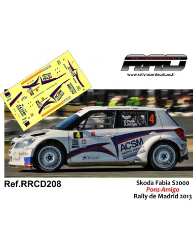 Skoda Fabia S2000 Pons-Amigo Rally de Madrid 2013