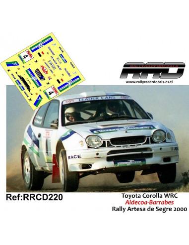 Toyota Corolla WRC Aldecoa-Barrabes Rally Artesa de Segre 2000