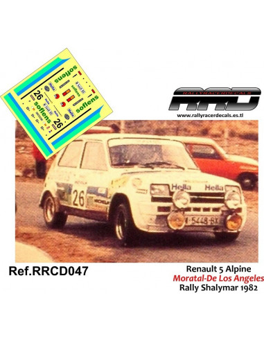 Renault 5 Copa Moratal-De los Angeles Rally Shalymar 1982