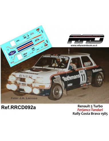 Renault 5 Turbo Ferjancz-Tandari Rally Costa Brava 1985