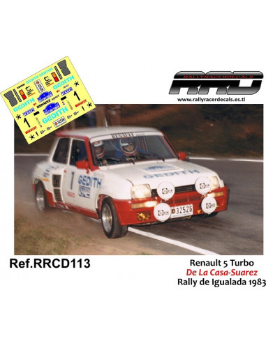 Renault 5 Turbo De la Casa-Suarez Rally de Igualada 1983