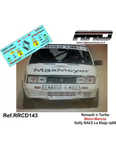 Renault 11 Turbo Mora-Marcos Rally RACE-La Rioja 1988