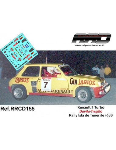 Renault 5 Turbo Davila-Trujillo Rally Isla de Tenerife 1988