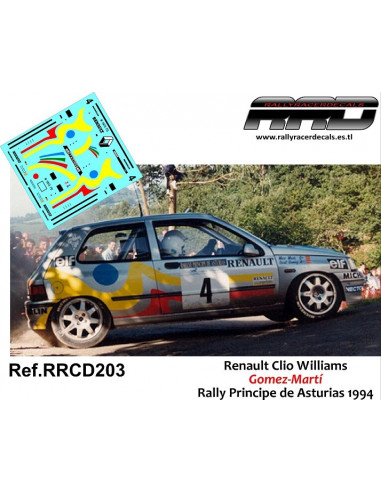 Renault Clio Williams Gomez-Marti Rally Principe de Asturias 1994