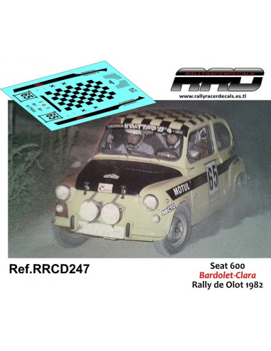 Seat 600 Bardolet-Clara Rally de Olot 1982