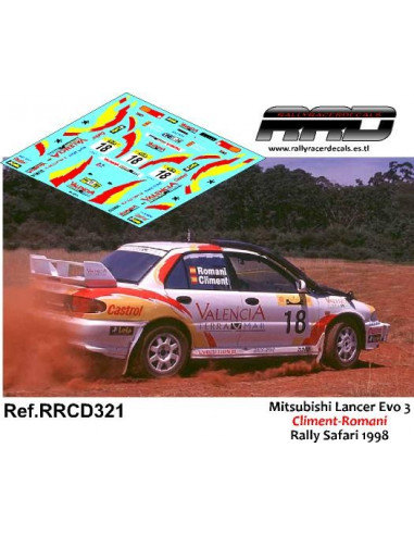 Mitsubishi Lancer Evo 3 Climent-Romani Rally Safari 1998