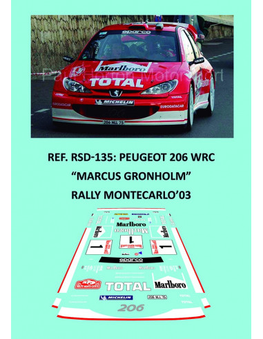 Peugeot 206 WRC - Marcus Gronholm - Rally Montecarlo 2003