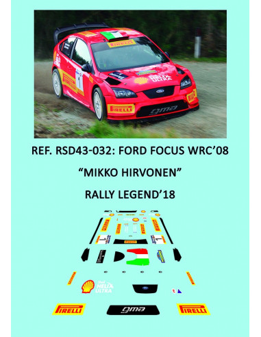 Ford Focus WRC'08 - Mikko Hirvonen - Rally Legend 2018