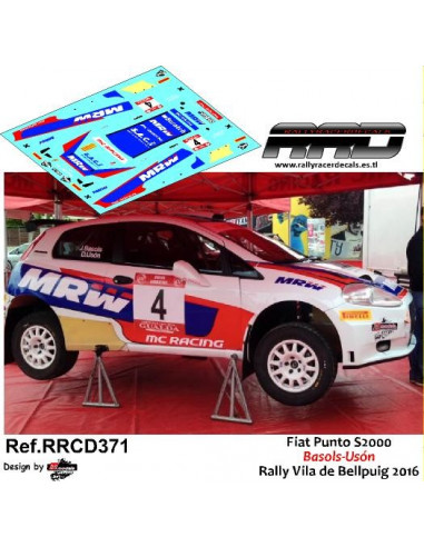 Fiat Punto S2000 Basols-Uson Rally Vila de Bellpuig 2016
