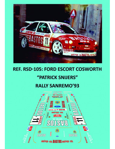 Ford Escort Cosworth - Patrick Snijers - Rally Sanremo 1993