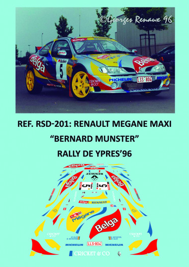 Renault Megane Maxi - Bernard Munster - Rally de Ypres 1996