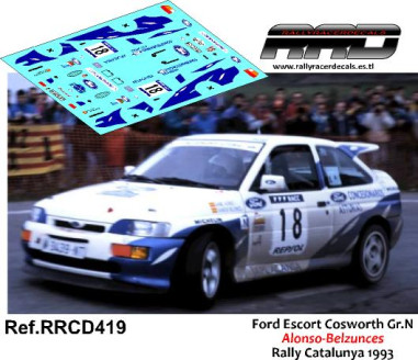Ford Escort Cosworth Alonso-Belzunces Rally Catalunya 1993