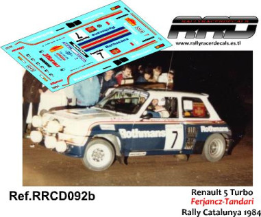 Renault 5 Turbo Ferjancz-Tandari Rally Catalunya 1984