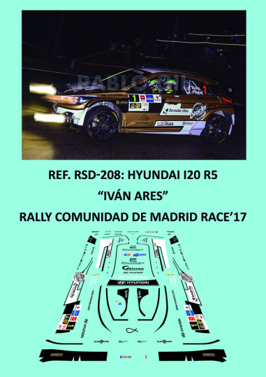 Hyundai i20 R5 - Iván Ares - Rally Comunidad de Madrid RACE 2017