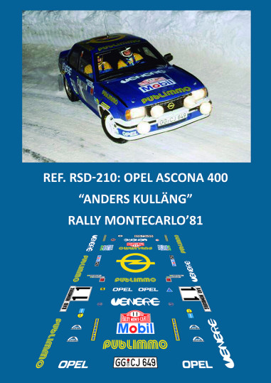 Opel Ascona 400 - Anders Kulläng - Rally Montecarlo 1981