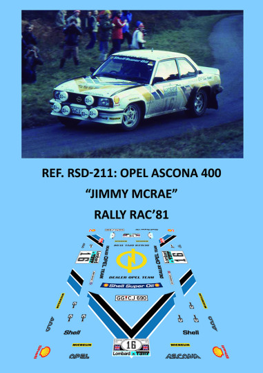 Opel Ascona 400 - Jimmy McRae - Rally RAC 1981