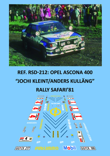 Opel Ascona 400 - Jochi Kleint/Anders Kulläng - Rally Safari 1981