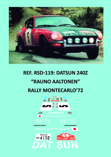 Datsun 240Z Aaltonen Montecarlo 1972