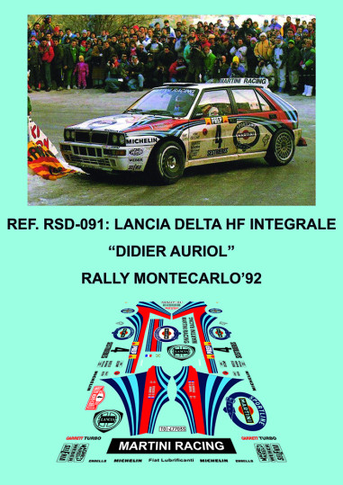 Lancia Delta HF Integrale - Didier Auriol - Rally Montecarlo 1992