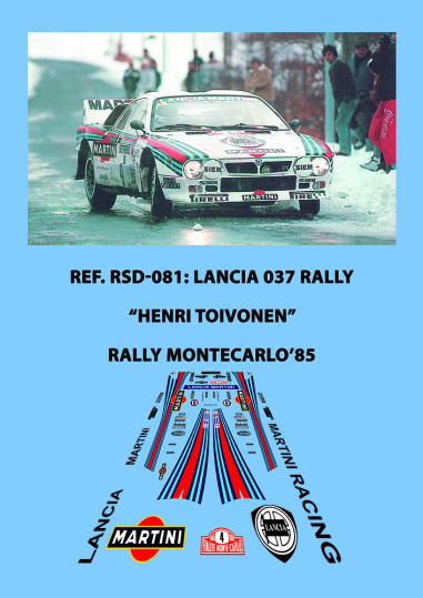 Lancia 037 Rally - Henri Toivonen - Rally Montecarlo 1985