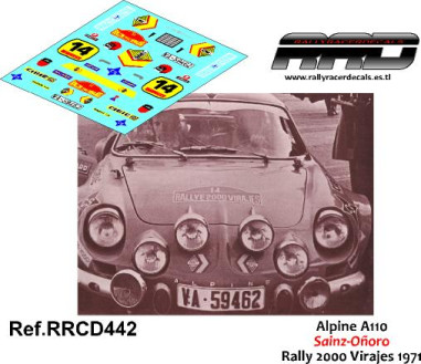 Alpine A110 Sainz-Oñoro Rally 2000 Virajes 1971