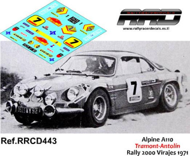 Alpine A110 Tramont-Antolin Rally 2000 Virajes 1971