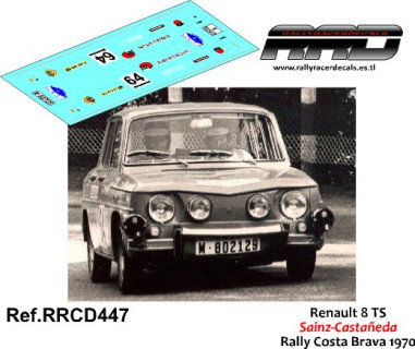 Renault 8 Sainz-Castañeda Rally Costa Brava 1970
