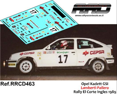 Opel Kadett GSI Lamberti-Pallero Rally El Corte Ingles 1989