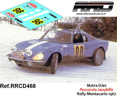 Matra Djet Pescarolo-Jaoubille Rally Montecarlo 1967