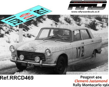 Peugeot 404 Clement-Justamond Rally Montecarlo 1961