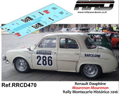 Renault Dauphine Mourenon-Mourenon Rally Montecarlo Historico 2016