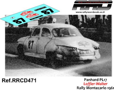 Panhard PL17 Loffler-Walter Rally Montecarlo 1961
