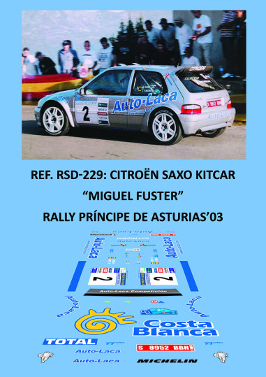 Citroën Saxo KitCar - Miguel Fuster - Rally Príncipe de Asturias 2003