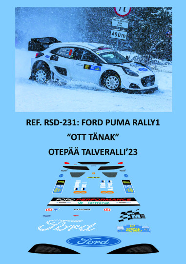 Ford Puma Rally1 - Ott Tänak - Otepää Talveralli 2023