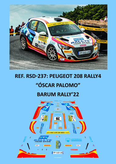 Peugeot 208 Rally4 - Óscar Palomo - Barum Rally 2022
