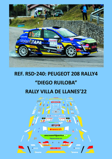 Peugeot 208 Rally4 - Diego Ruiloba - Rally Villa de Llanes 2022