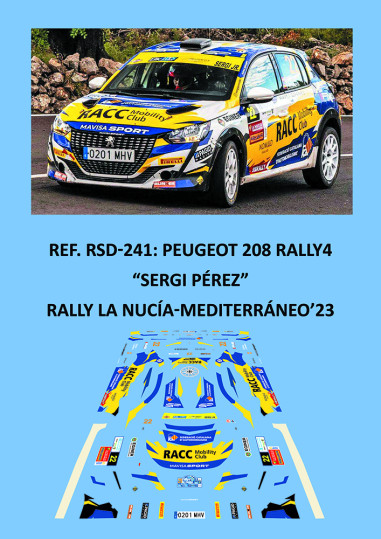 Peugeot 208 Rally4 - Sergi Pérez - Rally La Nucía-Mediterráneo 2023