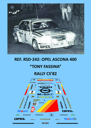 Opel Ascona 400 - Tony Fassina - Rally CS 1982